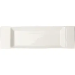 Блюдо «Максим» прямоугольное фарфор ,H=23,L=261,B=83мм белый