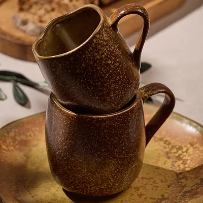 Чашка чайная «Эггшелл Нейчер» фарфор 250мл D=75,H=80мм коричнев., изображение 2