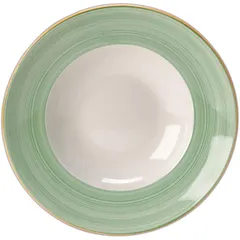 Pasta plate “Rio Green”  porcelain  D=30cm  white, green.