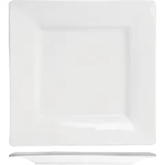 Plate “Kunstwerk” square  porcelain ,H=2,L=29,B=29cm white