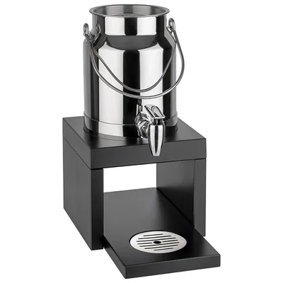 Диспенсер для молока «Бридж» (охлаж. эл. и бесконт. адаптер) сталь нерж.,дерево 3л ,H=39,L=31,B=20см