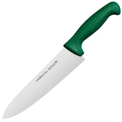 Нож поварской «Проотель» сталь нерж.,пластик ,L=340/200,B=45мм зелен.,металлич.