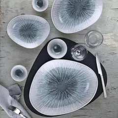 Тарелка «Нанокрем Блю» фарфор D=22см голуб., изображение 2