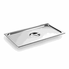 Lid for gastronorm container GN 1/3 stainless steel ,H=2,L=33,B=17cm metal.