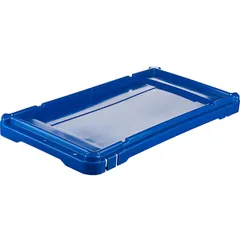 Frost-resistant lid for box art. 417  polyethylene , L=60.5, B=30.5 cm  blue