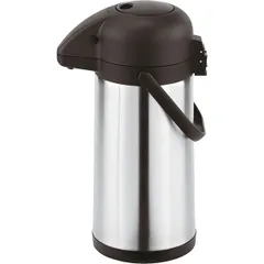 Thermos for coffee  steel, plastic  3 l , H=36.7, L=21.9, B=14.1 cm  silver, black