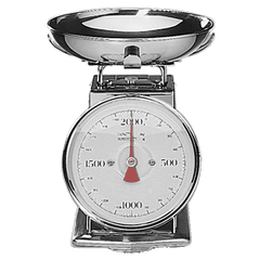 Весы кухонные с чашей на 2кг сталь нерж.,пластик D=20,7,H=25,3,L=30,B=14,1см металлич.,белый