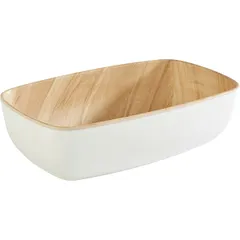 Salad bowl plastic 0.5l ,H=55,L=176,B=108mm white,beige.