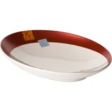 Салатник «Зен» фарфор 0,55л D=30,H=8см белый,оранжев.