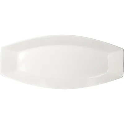 Блюдо «Кунстверк» овальное фарфор ,H=40,L=380,B=165мм белый, Длина (мм): 380, Ширина (мм): 165