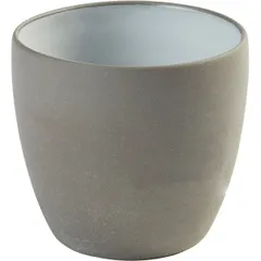 Стакан для горячих напитков «Даск» керамика 170мл D=65,H=60мм белый,серый