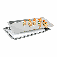 Поднос фуршетный с охладительным элементом сталь нерж. ,L=53,B=32,5см металлич.