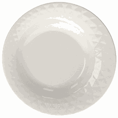 Тарелка глубокая «Диамантэ» фарфор D=22см белый