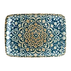 Блюдо сервировочное «Альхамбра» прямоугольное фарфор ,L=23,B=16см белый,синий