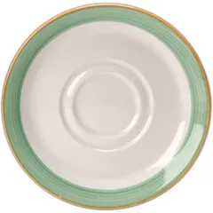 Saucer “Rio Green”  porcelain  D=118, H=15mm  white, green.