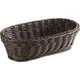 Корзина для хлеба «Профи Лайн» овальная плетеная полипроп. ,H=8,L=28,B=16см коричнев.