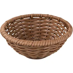 Wicker basket for bread  polyrottan  D=18/7, H=7cm  brown.