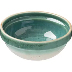 Deep plate “Erboso Reativo”  porcelain  0.6 l  D=155, H=60mm  turquoise, beige.