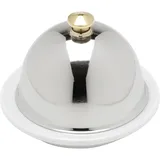 Caviar box with roof  stainless steel, porcelain  45 ml  D=90, H=69mm  metallic, white