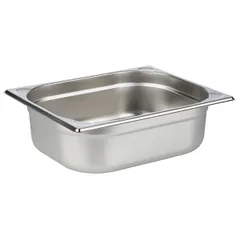 Gastronorm container (1/2)  stainless steel , H=10, L=32.5, B=26.5 cm  metal.