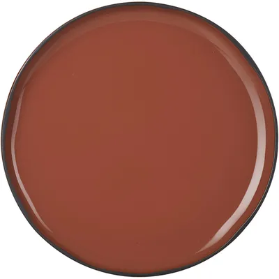 Тарелка с высоким бортом «Карактэр» керамика D=21,H=2см красный,коричнев.