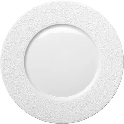 Тарелка «Коллекшн Эль Кутюр» десертная с широким бортом фарфор D=24см белый, Диаметр (мм): 240