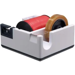 Dispenser for adhesive and packing tapes  plastic , H=9, L=20, B=18 cm  white