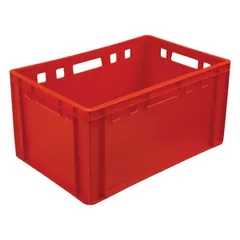 Ящик для продуктов сплошной Е3 полиэтилен 59л ,H=30,L=60,B=40см красный