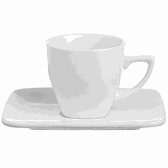 Блюдце «Сквэа» фарфор D=12,6см белый