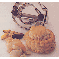 Резак кондитерский «Двойная раковина» сталь нерж. ,L=12,5,B=12см