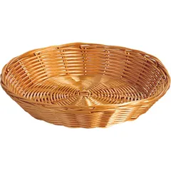 Wicker basket for bread  polyrottan  D=23, H=6cm  brown.