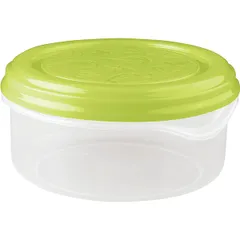 Контейнер для продуктов полипроп. 0,9л D=149,H=73мм прозр.,зелен.
