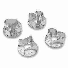 Set of confectionery molds “Card suits”[4pcs] stainless steel D=5cm metal.