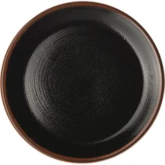 Тарелка «Кото» мелкая фарфор D=250,H=18мм черный,коричнев.