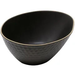 Salad bowl “Kyupseli” ceramics 1.2l ,H=90,L=205,B=160mm black