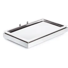 Tray on a stand with cooling el. "Frames" with cooling. effect metal,plastic ,H=85,L=530,B=325mm metallic,white