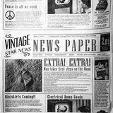 Бумага для конусов и сэндвичей «Газета»[1000шт] ,L=30,5,B=30,5см белый