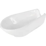 Подставка для ложки для мисосупа «Кунстверк» фарфор ,H=25,L=91,B=55мм белый