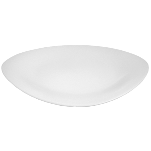 Блюдо «Александрия» овальное фарфор ,H=2,L=30,B=24см белый