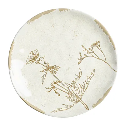 Тарелка «Фенхель» фарфор D=221,H=22мм белый