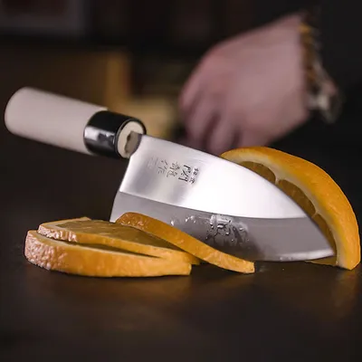Нож кухонный «Киото» односторонняя заточк сталь нерж.,дерево ,L=215/105,B=37мм, изображение 2