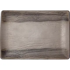 Блюдо «Арборесценс» прямоугольное фарфор ,H=24,L=320,B=230мм серый