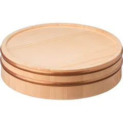 Кадка для риса бамбук,пластик D=300,H=75мм бежев., изображение 2