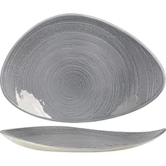 Dish “Scape Gray” porcelain ,H=45,L=375,B=250mm gray