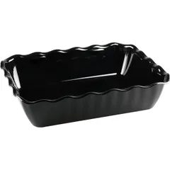 Salad bowl with wavy edges san-plastic 2l ,H=80,L=260,B=175mm black