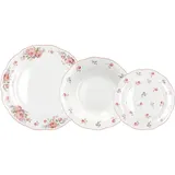 Набор посуды «Поэма Камарг» тарелки[18шт] фарфор белый,розов.