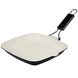 Сковорода-гриль алюмин.,керамика ,H=3,L=29,B=29см черный,белый