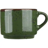 Чашка чайная «Пунто Верде» фарфор 200мл зелен.,коричнев.