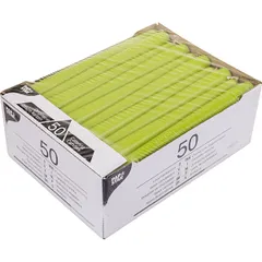 Candles[50pcs] paragraph with stear. D=22,L=250mm lime