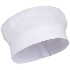 Chef's cap "Tablet" with elastic band  cotton  white